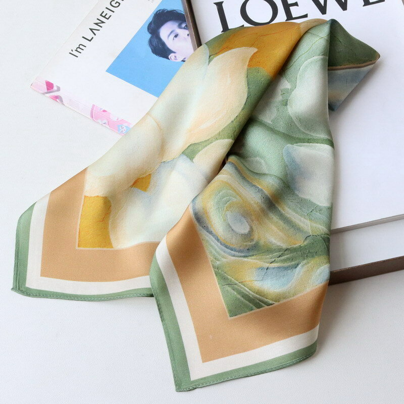 BirdTree 100%Real Silk Scarf for Women, Floral Print Kerchief, Mom's Gift Fashion Elegant Scarves, 2024 Spring New A41977QM
