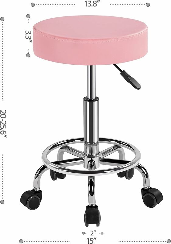 Rolling Swivel Salon Stool Hydraulic Height Adjustable Salon Spa Tattoo Massage Facial Stool Chair with Wheels