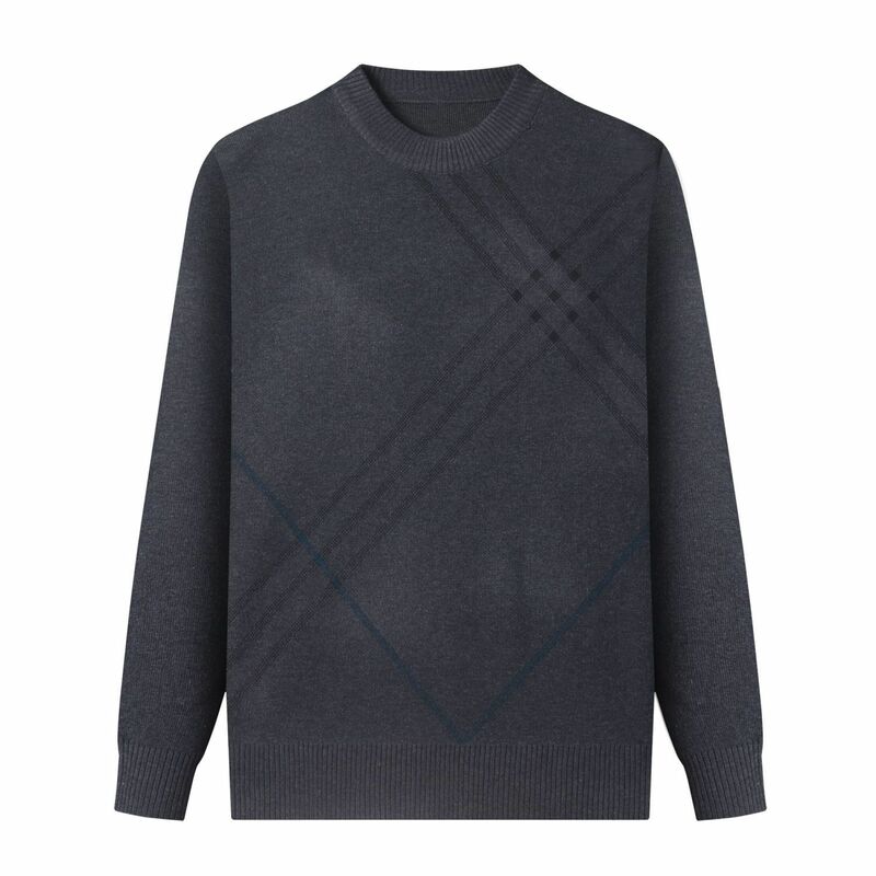 Suéter de algodón para hombre, jersey de cuello redondo, informal, cálido, a la moda, para invierno, nuevo, G14