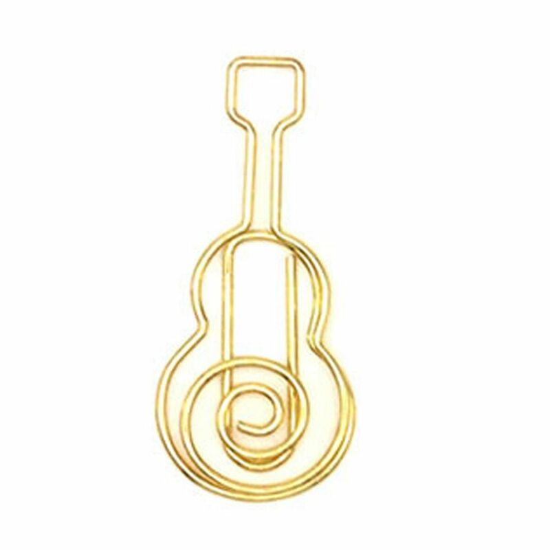 Metal Material Music Note Shape Paper Clips Kawaii Bookmark Office Shool Stationery Marking Clips Gifts
