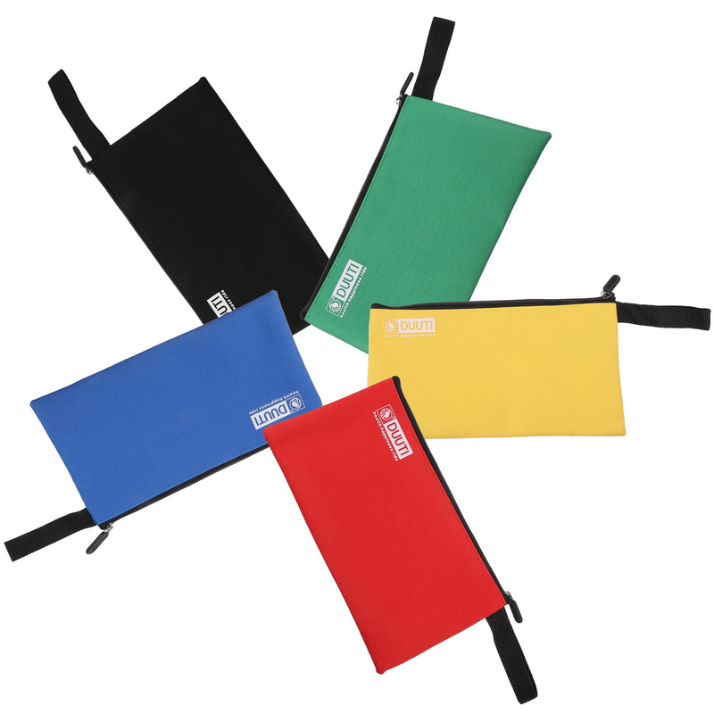 ถุงซิปผ้าใบอเนกประสงค์สำหรับงานหนัก5ชิ้นถุงใส่อุปกรณ์จัดระเบียบถุงเก็บของ (คละสี)