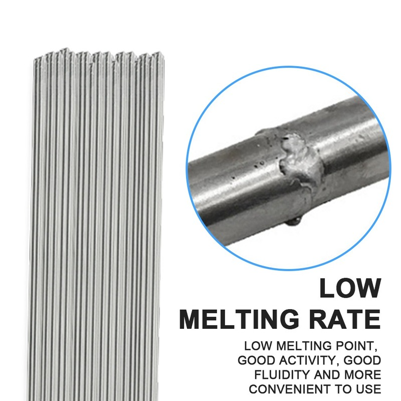 10 Buah Suhu Rendah Mudah Meleleh Aluminium Universal Batang Las Perak Batang Kawat Cored Solder Tidak Perlu Bubuk Solder Batang Las