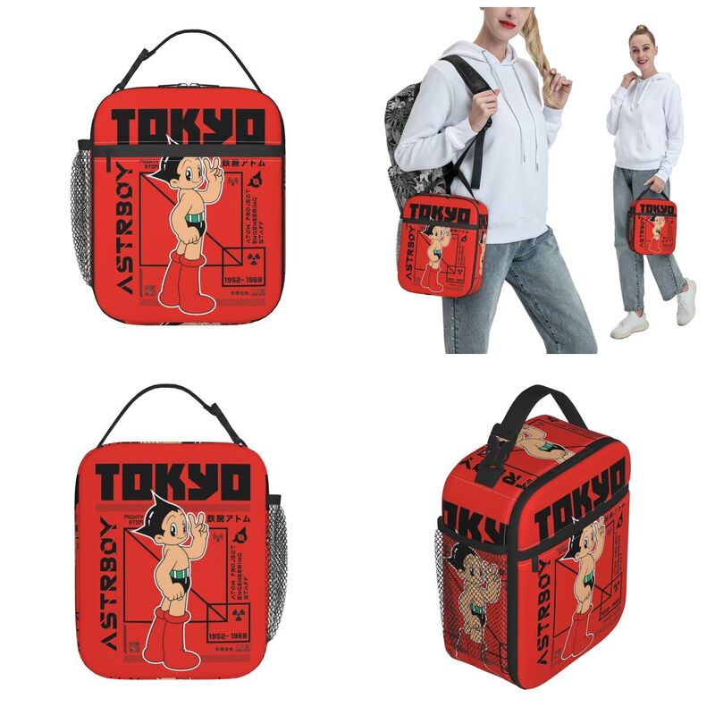 Astroboy-Astro Boy Isolados Lunch Bags, Reutilizável Anime Cooler Bag, Leakproof Tote, Bolsas de alimentos, trabalho, ao ar livre