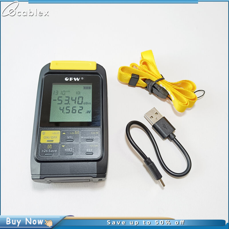 4in1 Recharge Battery Optical Power Meter Visual Fault Locator Cable Tester 5km 20km 30km VFL
