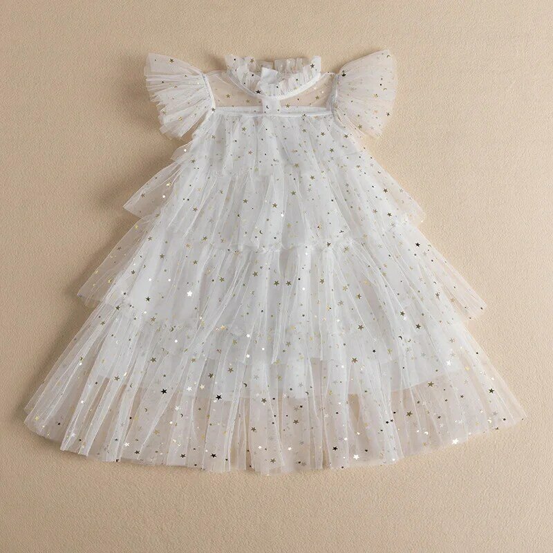 Новое платье для девочек Корейская версия милое платье принцессы детская одежда с цветами