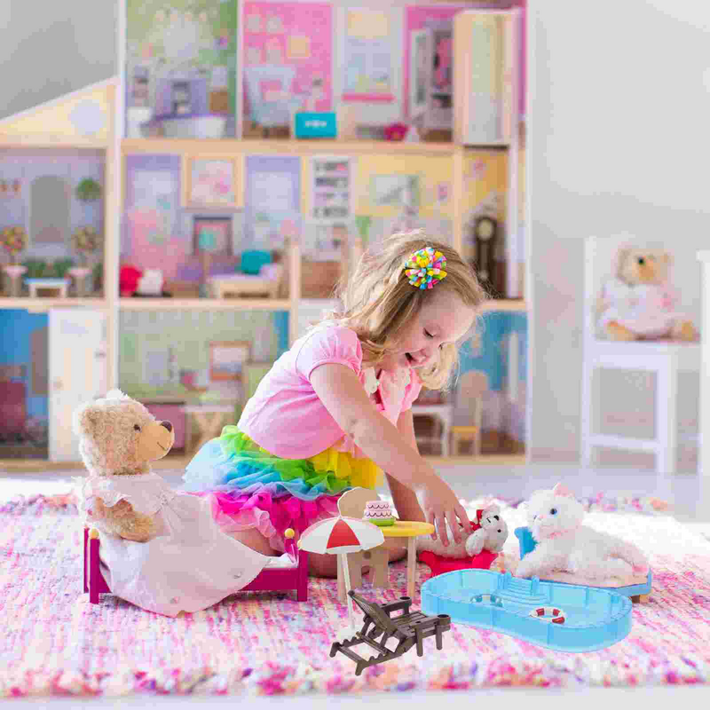 Набор мебели и аксессуаров для кукольного домика, набор мелких украшений для кукол