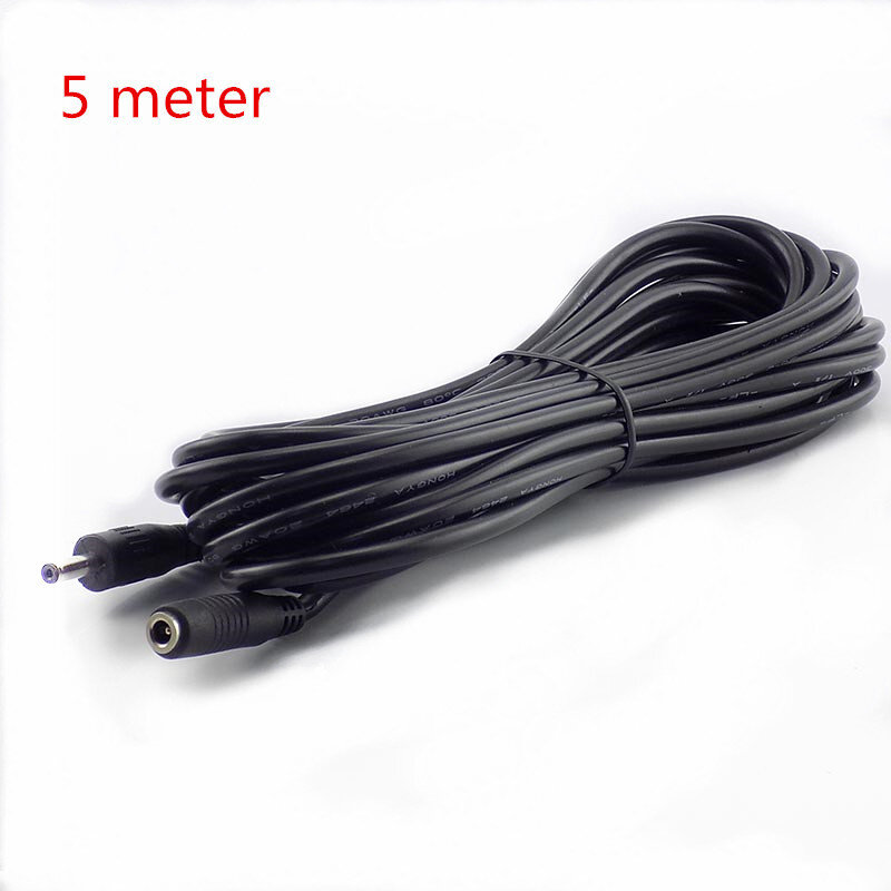 1/1.5/3/5M Power Cable Male Female DC 5-24V Extension Power Cord Adapter 3.5mmx1.35mm Connector For CCTV Cable Security Camera