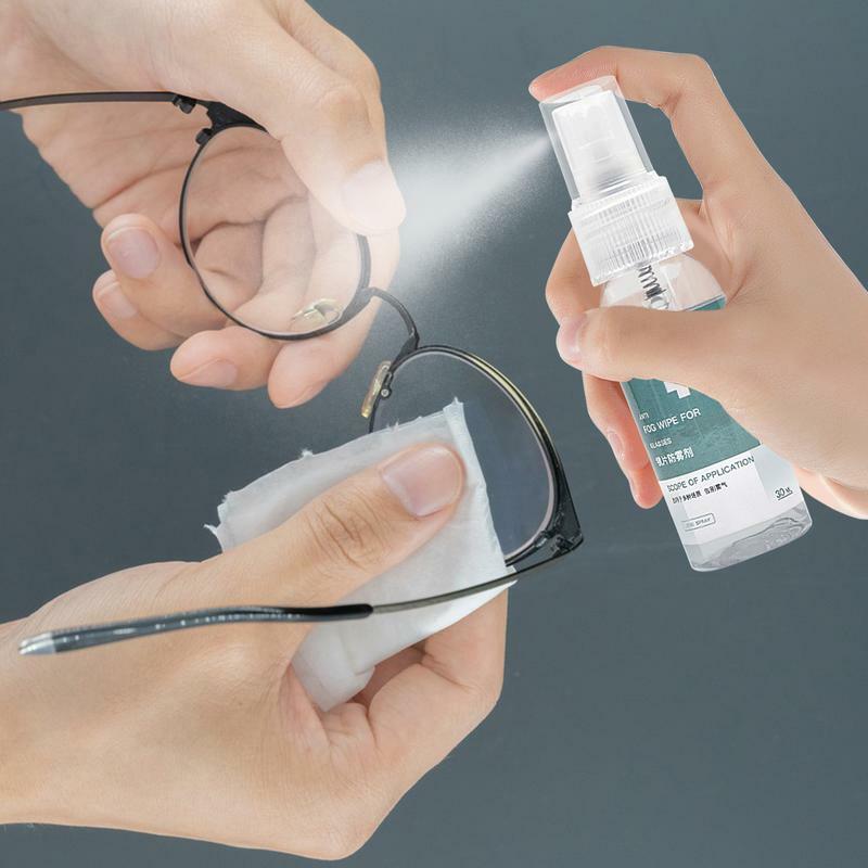 Limpiador de lentes en aerosol antivaho, limpiador de vidrio de larga duración, agente antivaho, vista clara, desnebulizador portátil, espray para gafas