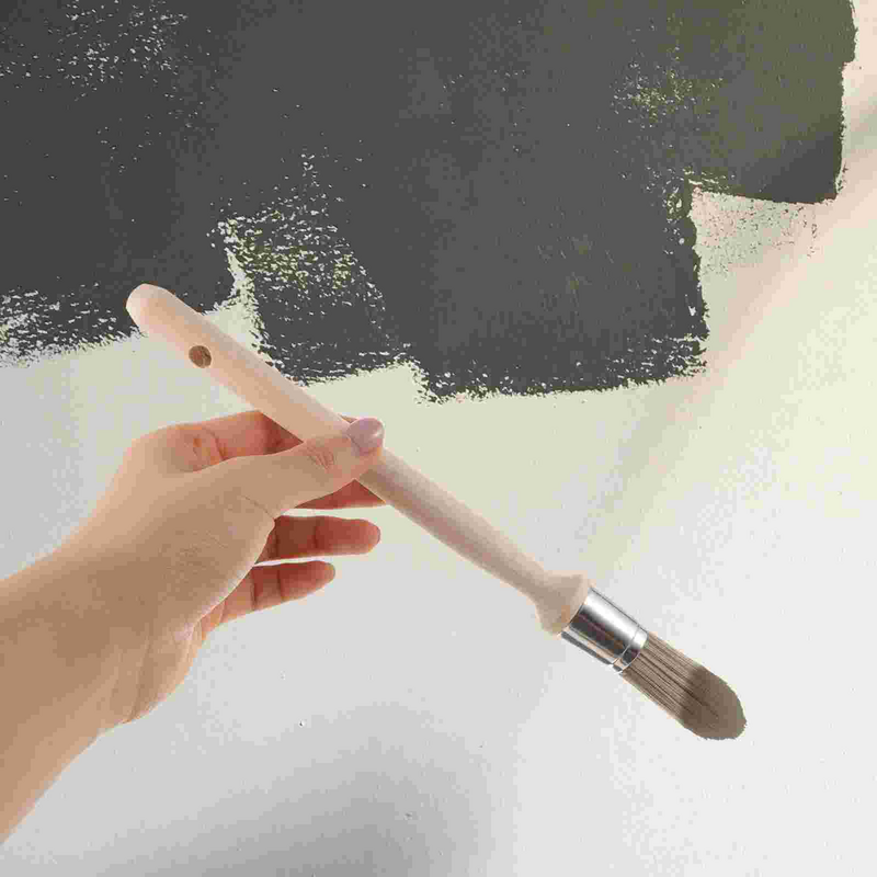 Круглая кисть для покраски чистящая головка для домашнего ремонта, инструменты из березы