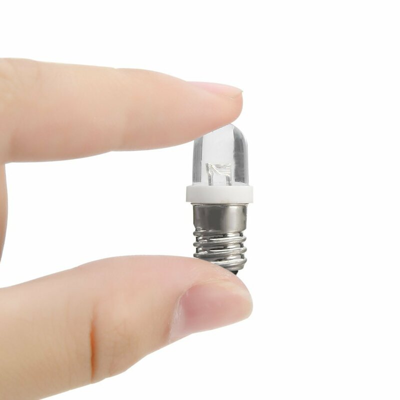 2023 New Light weight 30mA Low power consumption E10 Socket LED Screw Base Indicator Bulb Cold White 24V DC Operating Voltage