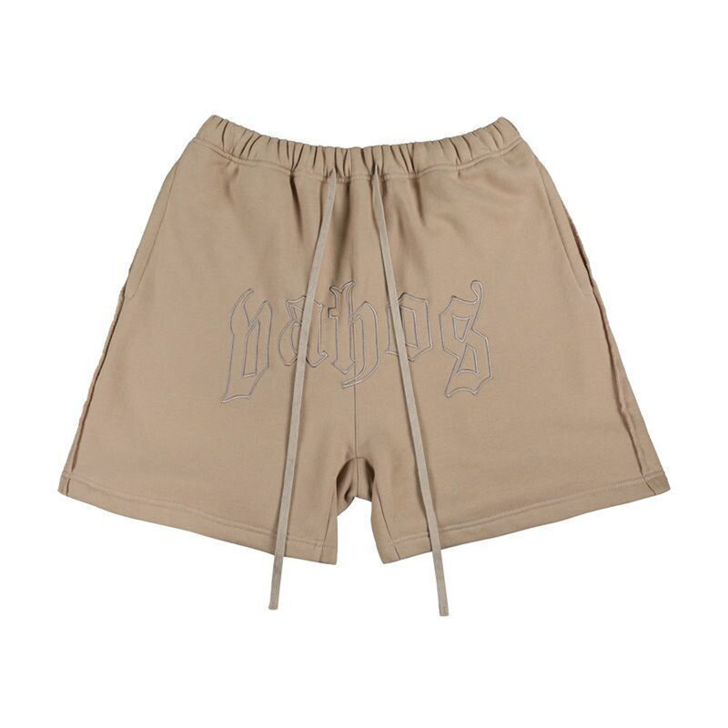 Pantalones cortos de algodón con letras bordadas para hombre, Shorts holgados informales, estilo Hip Hop, Harajuku, Y2k, Verano