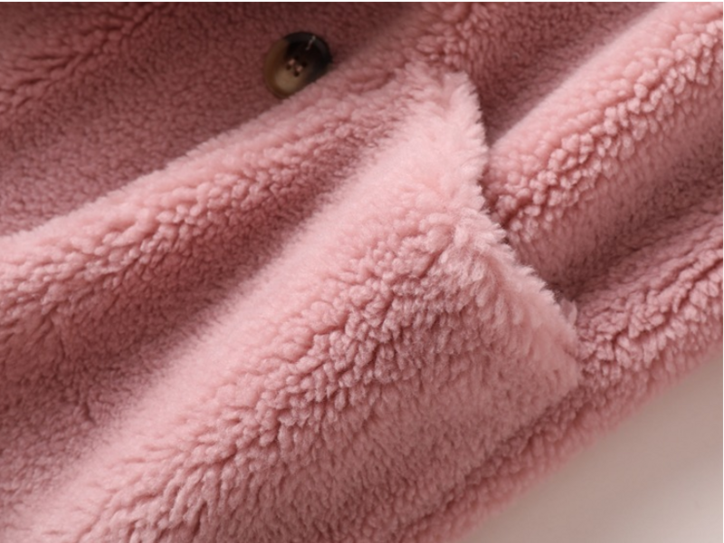 Manteau en fourrure de laine naturelle pour femmes, vêtements d'extérieur longs, chaud, élégant, grande taille, haute qualité, 2021