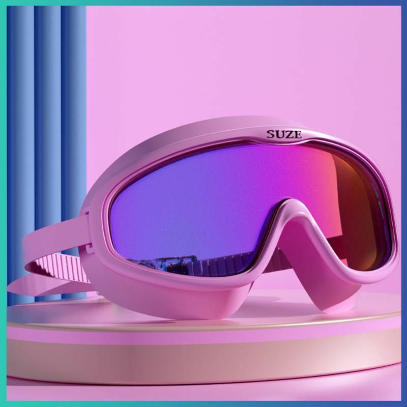 المهنية نظارات الوقاية للسباحة الكبار الرجال النساء مكافحة الضباب HD إطار كبير نظارات سباحة UV حماية الغوص المياه نظارات رياضية