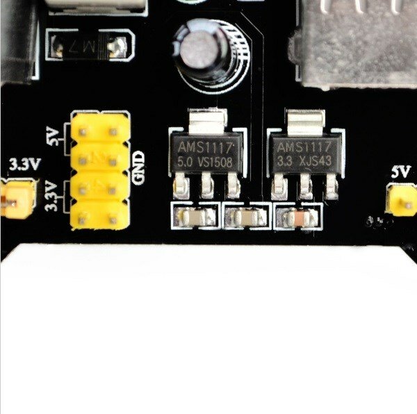 Módulo de fuente de alimentación de placa de pruebas MB102, regulador de voltaje de placa de pan sin soldadura Arduino, 3,3 V, 5V, bricolaje