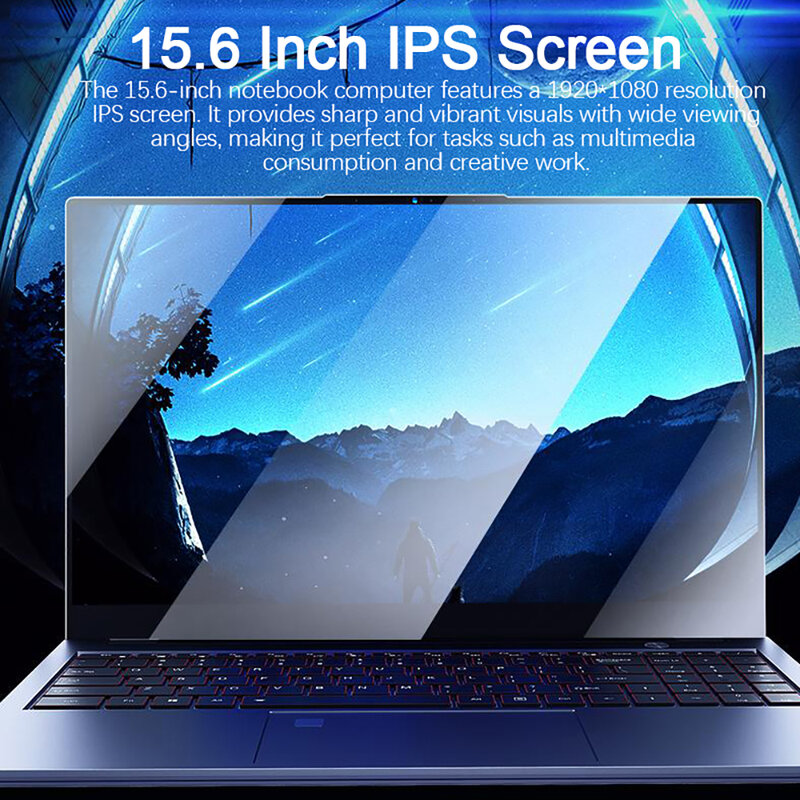 CRELANDER i9 Laptop 15.6 inci Core i9 prosesor generasi ke-8/9/ke-10 32GB RAM Windows 11 komputer Notebook Gaming PC portabel