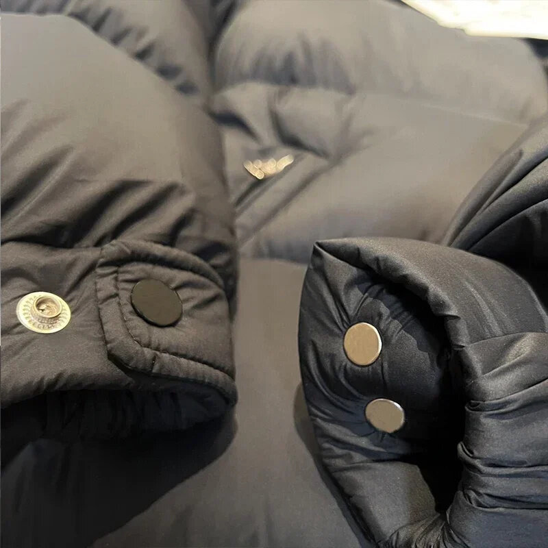 Jaqueta casual com capuz comprido masculina, casaco de ganso quente, casacos de rua, blusa luxuosa, novo, inverno, 2022