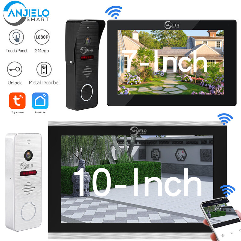 Wifi Tuya videocitofono citofono residenziale per telecamera di sicurezza domestica 1080p citofono campanello casa privata 7/10 pollici