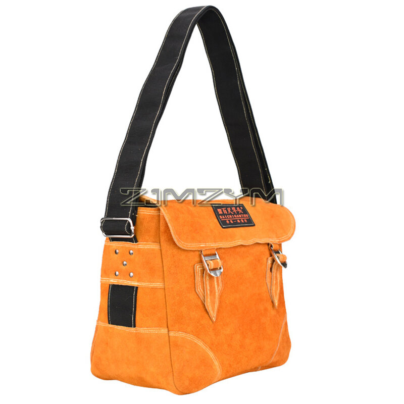 กระเป๋าเครื่องมือหนังออแกไนเซอร์กระเป๋าอุปกรณ์ตัดสายไฟที่มี Tali bahu จัดเก็บอุปกรณ์กระเป๋าสำหรับช่างประปาไฟฟ้าช่างไม้