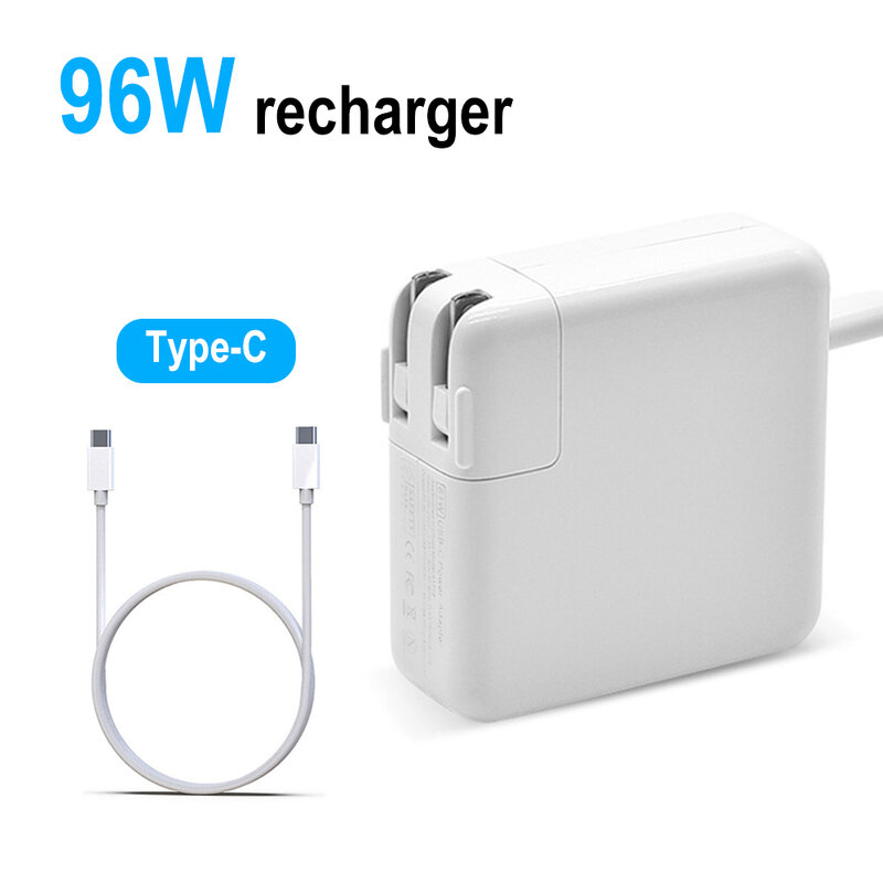 96W Mac Book Pro Charger Laptop USB C Power Adapter For Macbook Pro M1 M2 Mac Air A2337 A1706 Power Supply Adapter Fast Charger