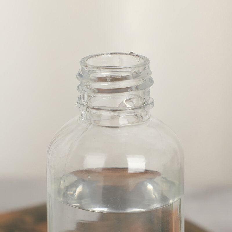 Botellas selladas transparentes de 15/20/30/50/60ml, botella vacía de muestra de boca pequeña, botella de almacenamiento de PET para cosméticos líquidos rellenables