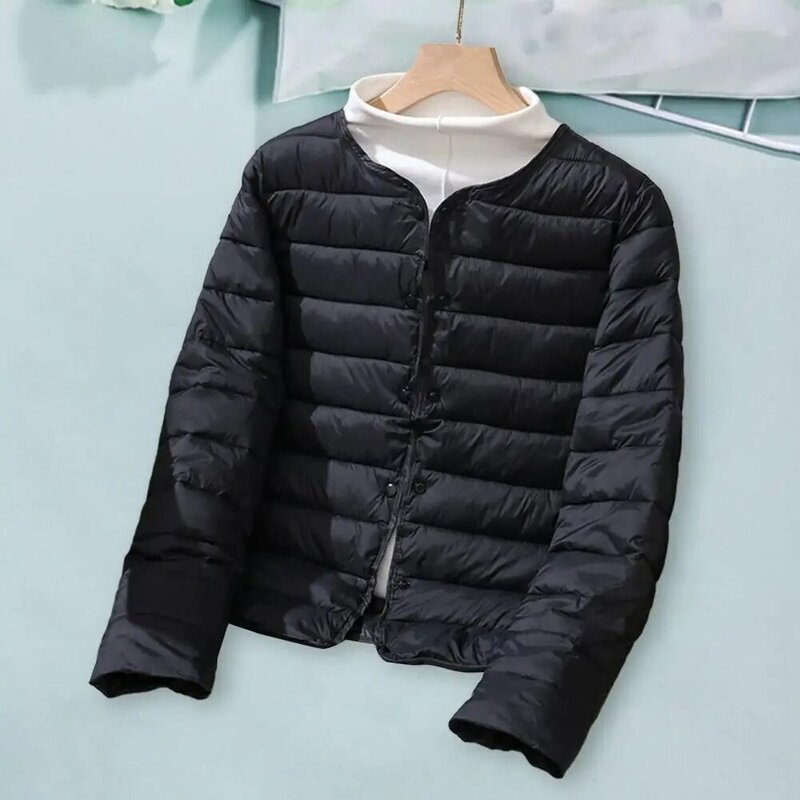 Легкая хлопковая куртка, женская зимняя хлопковая куртка с подкладкой, Кардиган с длинным рукавом, однобортное пуховое пальто для устойчивости к холоду