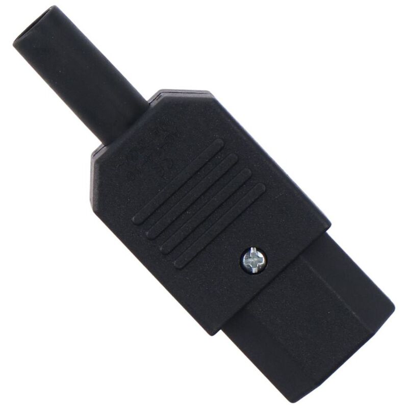 Plástico preto Feminino Tomada Power Adapter, durável Feminino Joint, preto e prata Rewirable, cobre eletricista, AC 250V, 10A, 5Pcs