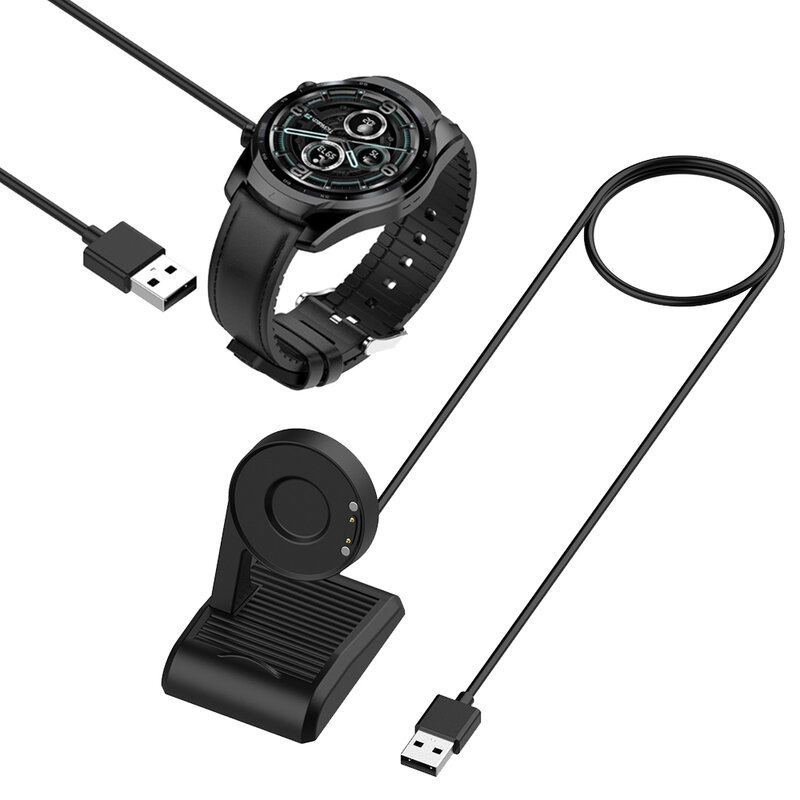 Dudukan Pengisi Daya untuk Ticwatch Pro 3 Ultra Gps / LTE Dudukan Pengisi Daya Jam Tangan Pintar untuk Ticwatch E3 Kabel Pengisi Daya Magnetis USB 1M