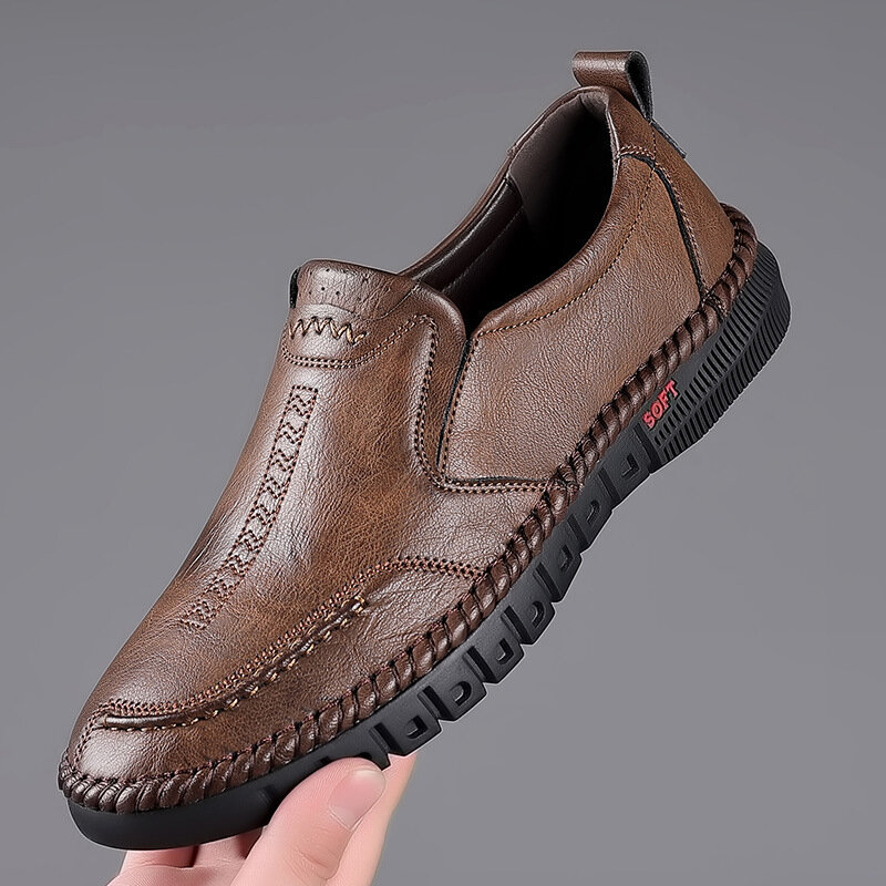 2023 skórzane buty wizytowe mokasyny oddychające męskie mokasyny na co dzień wygodne buty dla mężczyzn letnie męskie trampki