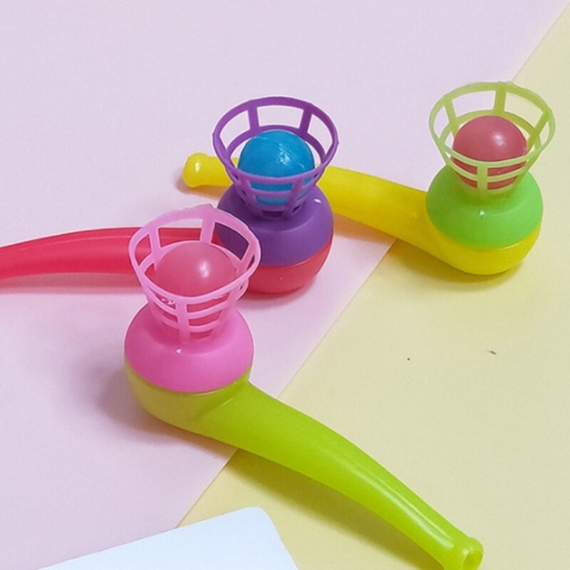 2pcs Children Toy Air Blowing Toy Gift Plastic Tube Ball Toy for Birthday Gift Drop shipping