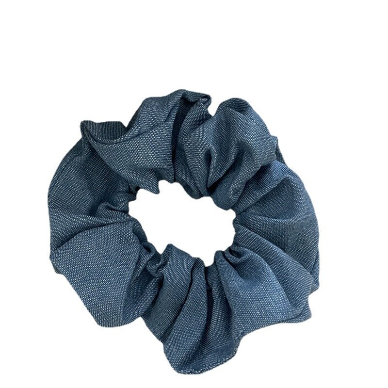 Scrunchies for Hair Denim Style Chic Girls Hairties Hair Accessories for Women Elastic Rubber Bands