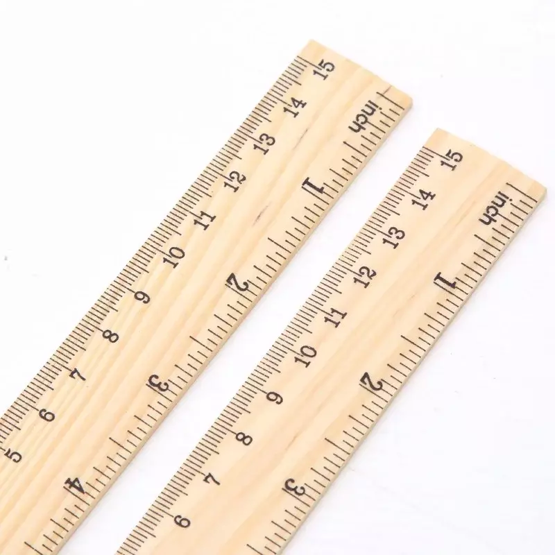 Règles droites en bois pour étudiant et enseignant, outil de dessin, accessoires de bureau, fournitures scolaires et de bureau, 15 cm, 20 cm, 30cm