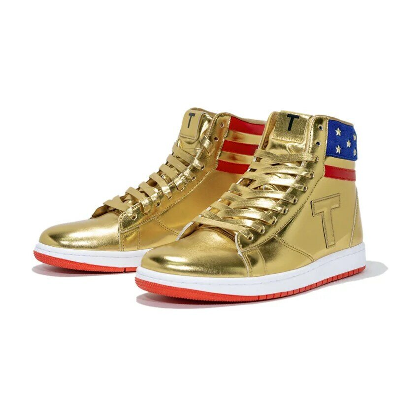 MAGA Трамп кроссовки никогда не сдавайся Pro Дональд состаренные высокие золотые кроссовки мужская обувь для спортзала's повседневные ботинки дорожные кроссовки