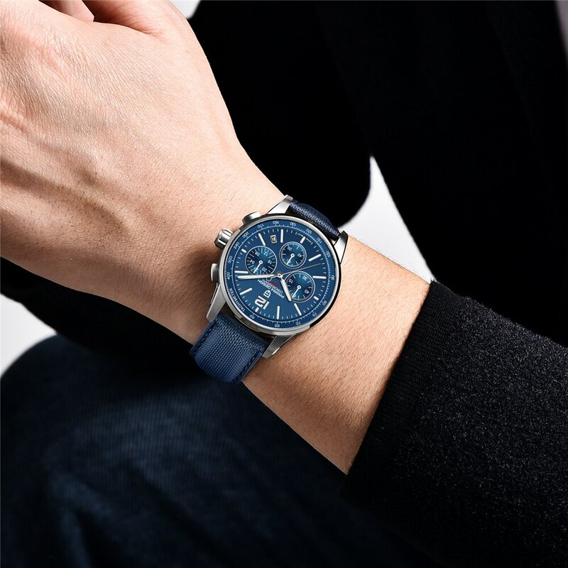 PAGANI DESIGN 2024 nowa luksusowa moda Casual męskie zegarki kwarcowe VK63 100M wodoodporne szafirowe szkło zegarki ze stali nierdzewnej