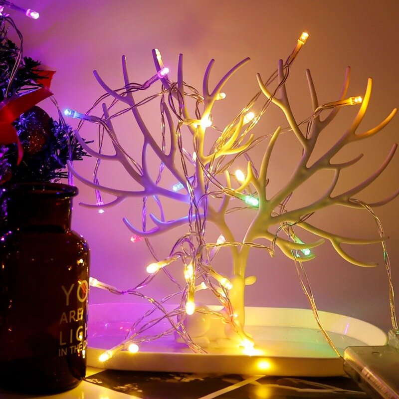 Guirxiété lumineuse en fil de cuivre à piles 62LED, lumières dégradées étanches, décoration de Noël, fête de mariage