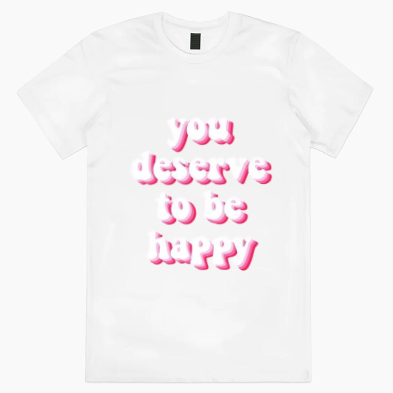 Be Happy 크리에이티브 레터 티셔츠, 캐주얼 반팔 티셔츠, 크루넥 탑, 용수철 및 여름 여성 의류, 2024