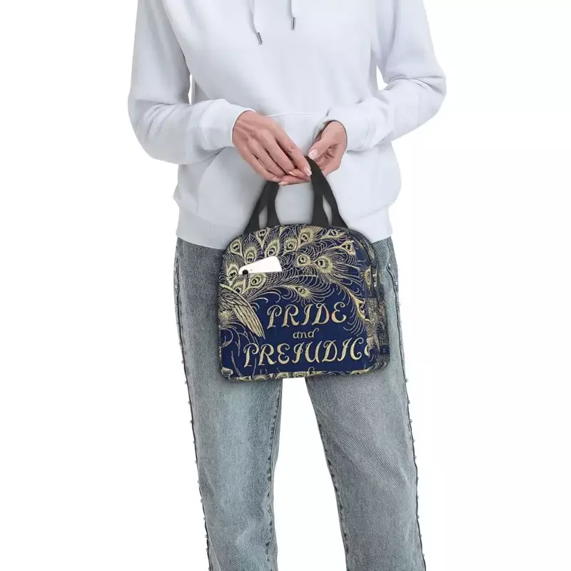 Портативная Ланч-бокс с перьями гордости и предсказаний, Женская водонепроницаемая Термосумка Джейн аустен, изолированная пищевая сумка для ланча