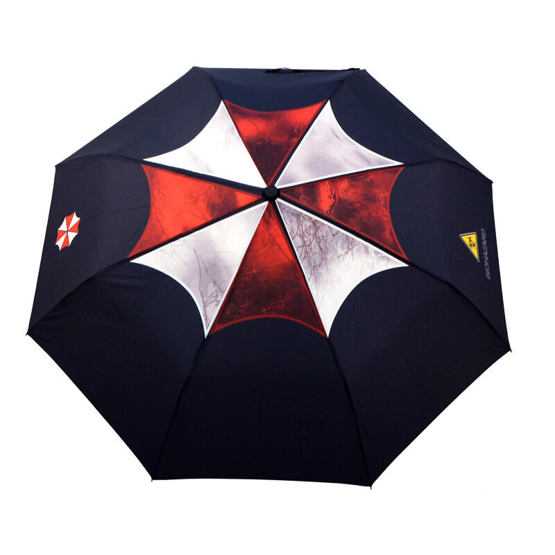 Biohazard resident paraplu corporation parapluie regen mannen 3 opvouwbare manual paraguas hombre nieuwigheidsartikelen