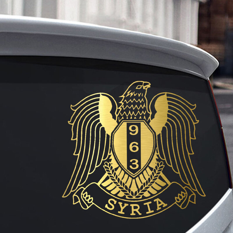 V1777 # Vinyl Aufkleber Wappen von Syrien 963 Aufkleber wasserdichtes Zubehör auf Stoßstange Heckscheibe Laptop
