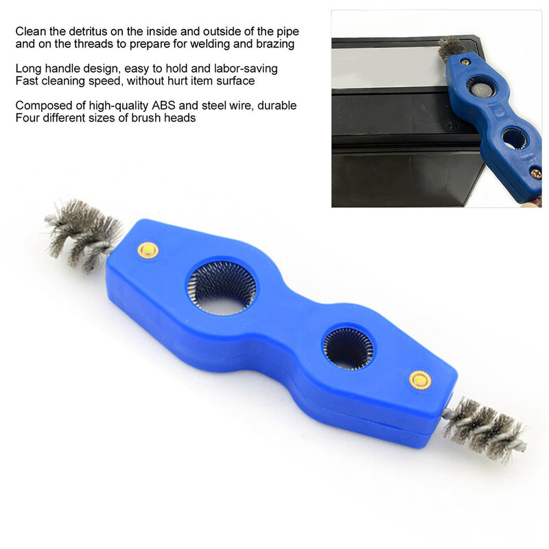 1pcs 4 In 1 Car Auto Truck Battery Brush Tool For 7/8in 5/8in Terminals Clamps Cleaner Universal Car Battery Brush 1.9x2.4cm