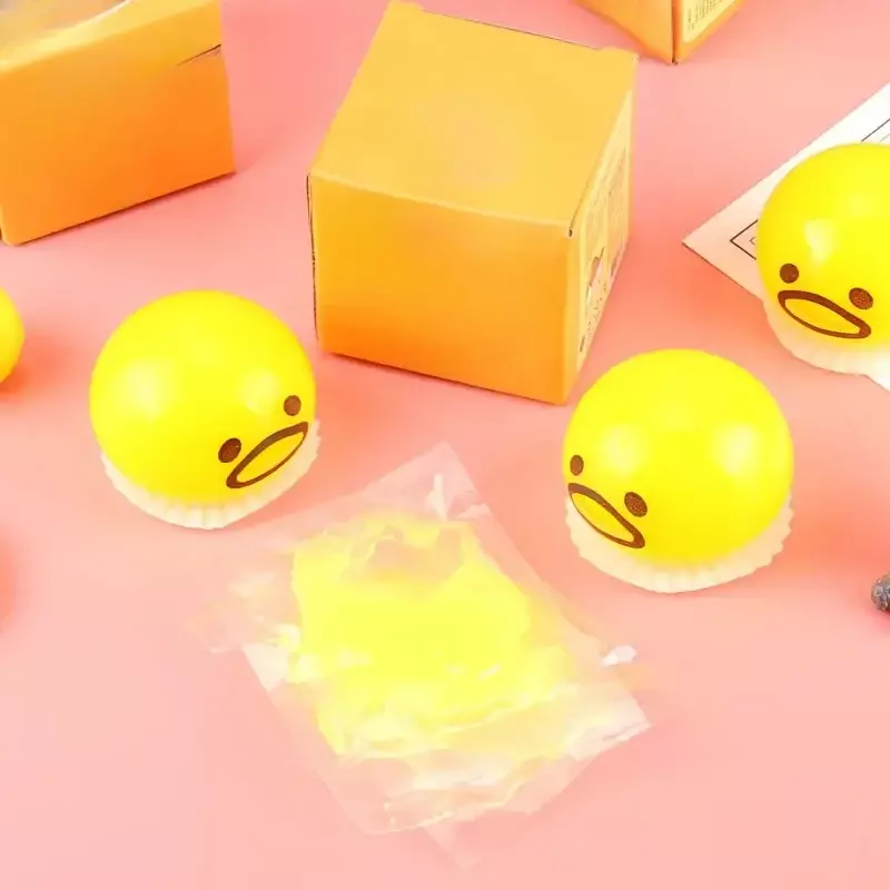 Bola anti-stress com goop amarelo, brinquedo anti-stress, para aliviar o estresse, 1 pcs