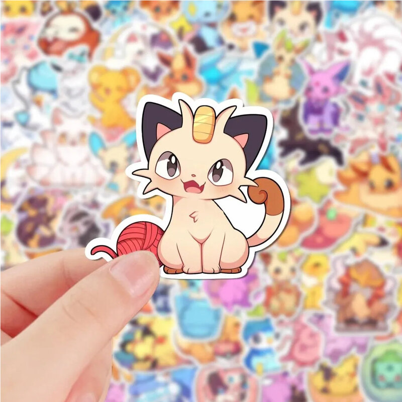 10/30/50pcs Cute Pokemon Eevee Anime Cartoon Stickers Laptop Car Motorcycle Luggage Suitcase Classic Toy Funny Decal Kid Sticker