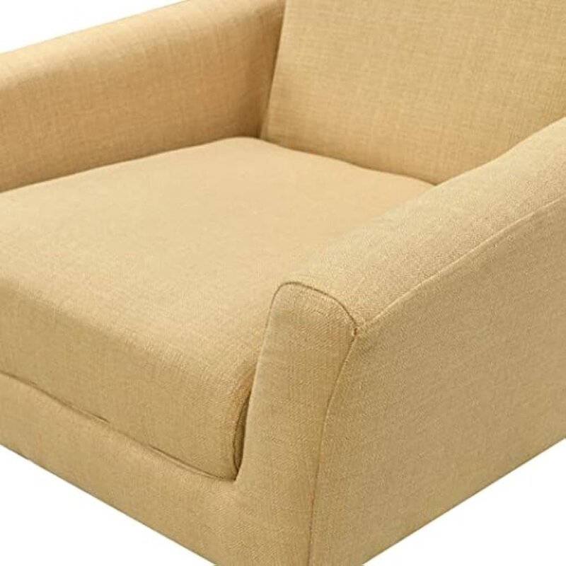 Silla de café amarilla para dormitorio, sofá individual de ocio con patas de Metal, sillas de sala de estar adecuadas para espacio pequeño, hogar y oficina