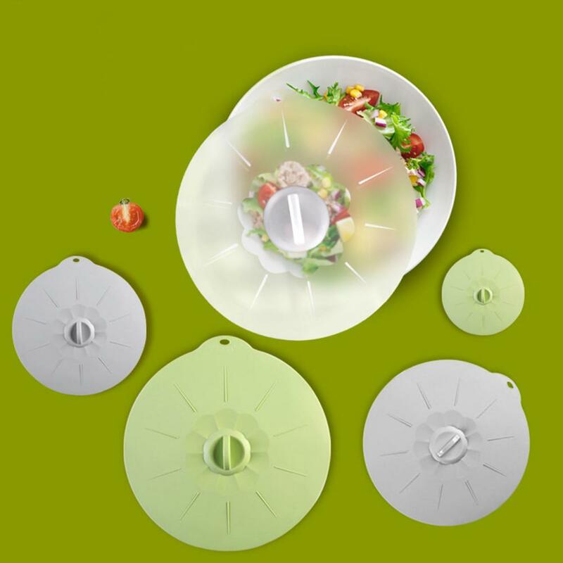 Penyimpanan makanan tutup silikon 6 buah silikon dapat digunakan kembali penutup percikan Microwave Set tahan panas tutup penutup untuk mangkuk cangkir untuk rumah
