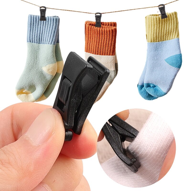 1/20PCS fermagli per calzini in plastica spille per vestiti resistenti portatili clip multifunzionali calzini per lavaggio senza tracce ganci per stendibiancheria