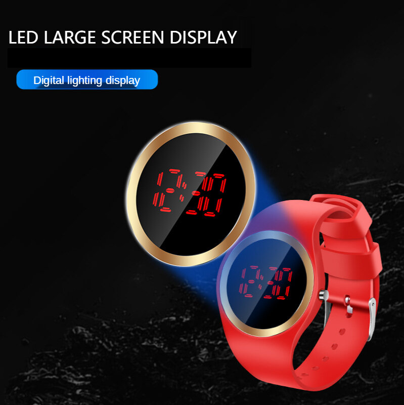 男性と女性のためのデジタル腕時計,豪華な電子スポーツウォッチ,LED