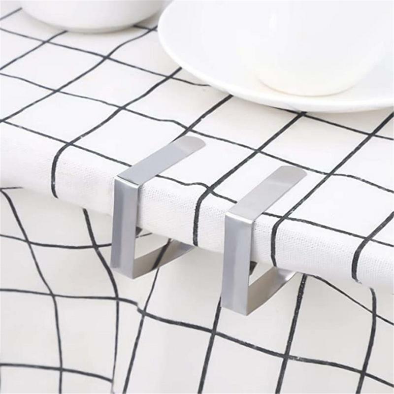 8pcs Stainless Steel Anti-slip Tablecloth Clamps Outdoor Party Wedding Picnic Supplies Promenade Table Cover Holder Fixing Clips