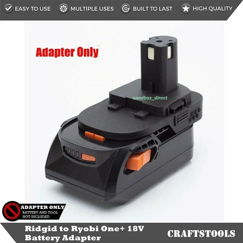 Adaptor baterai Lithium untuk Ridgid 18V AEG Ke untuk Ryobi ONE + 18V Aksesori Alat tanpa kabel (tidak termasuk alat dan baterai)