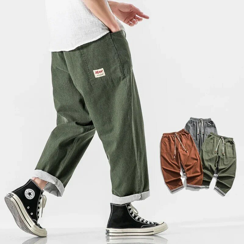 Streetwear Mens Jeans Pants Straight Men Jogging Sweatpants Fashion Denim Pants Male Loose Oversize Wide Leg Jeans Trousers 5XL