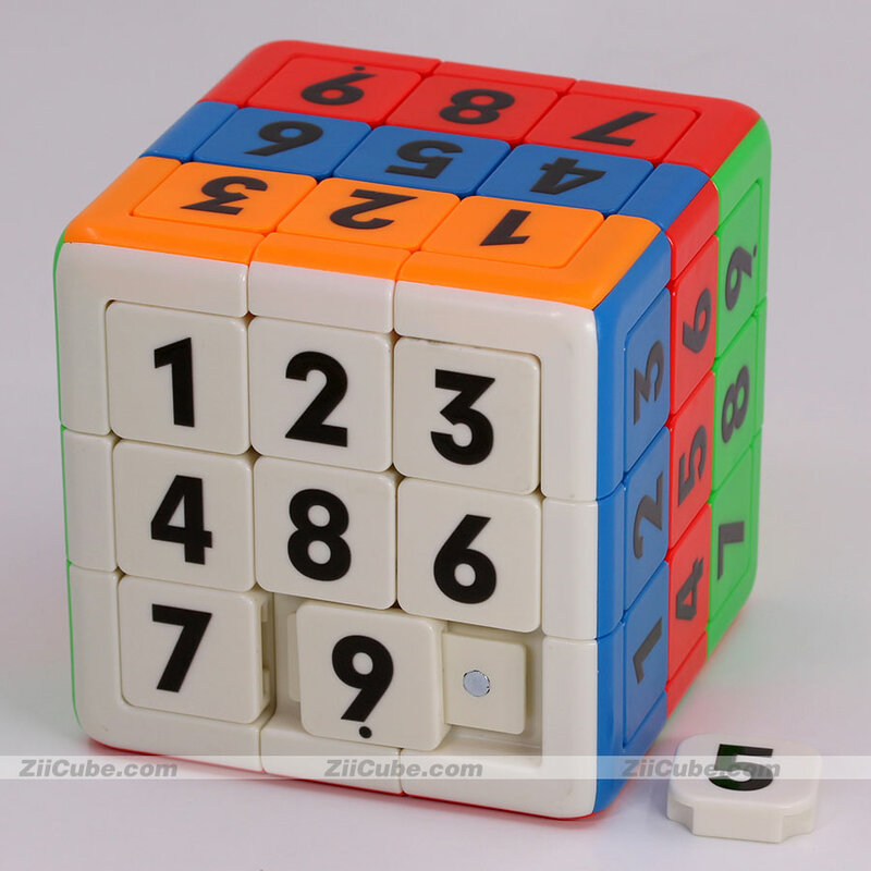 YuXin Magic Cube 3x3 2x2 Number Klotski 3x3x3 2X2X2 Puzzle Cube Sudoku Logic Puzzle Professional Color Educational LogicToy Game