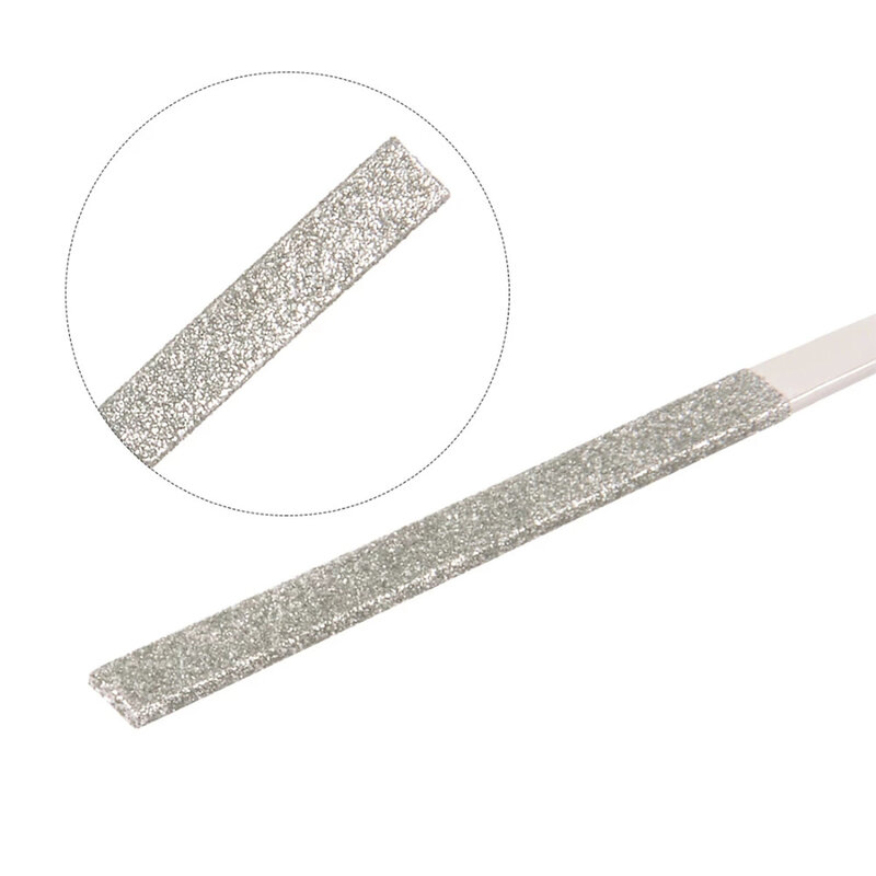 Needle Files Set Mini Needle Files Indoor 10 Pcs/Set Electroplated Diamond Flat Grinding Red+Silver High Quality